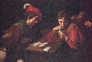 VALENTIN DE BOULOGNE Die Falschspieler oil